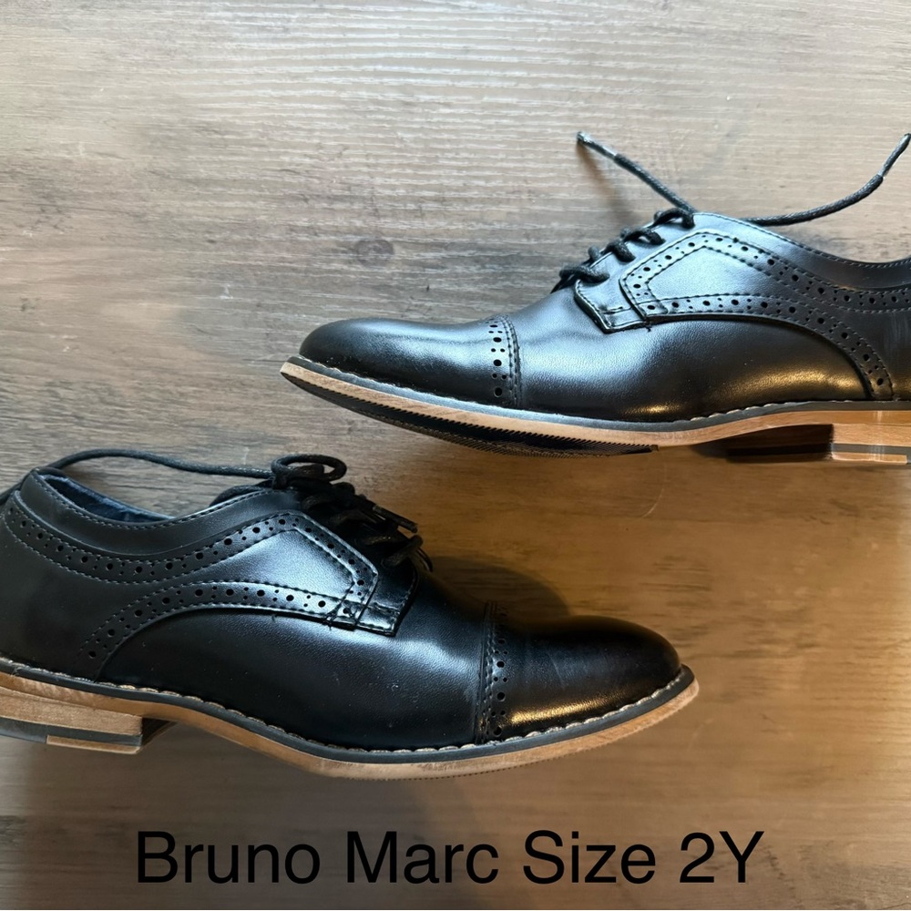 Bruno Marc Kids' Black Dress Shoes